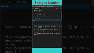 JS tips - Quickest way to convert string to number #shorts #javascript #string