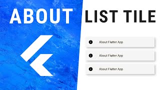 Flutter AboutListTile Widget
