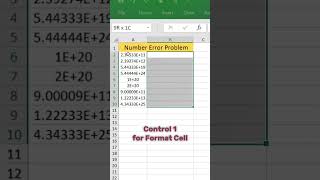 Solving Common Excel Number Error Problems #shorts #excel