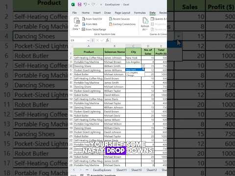 How to Make Dropdowns in Excel: A Comprehensive Tutorial for Excel Explorers #excel #shortvideo