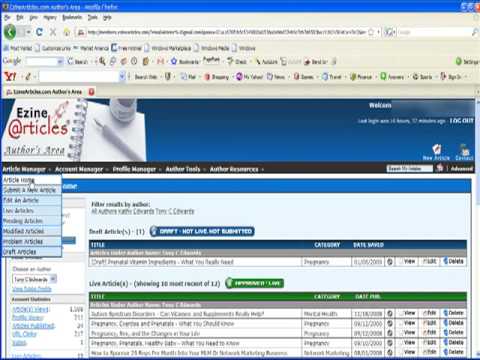 How to Submit an Article to Ezinearticles