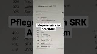 So viel verdient eine Pflegehelferin SRK im Altersheim mit 26 Jahren