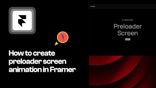 How to create preloader screen in framer