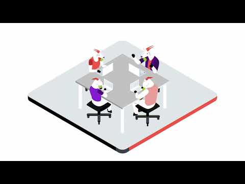 Isometric Animation introducing an animation agency