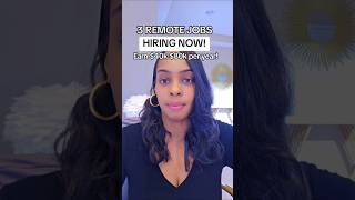 3 Remote Jobs Paying $40k- $80k/yr!  #remotejob #remotework #hiring #jobsearch #workfromhomejobs
