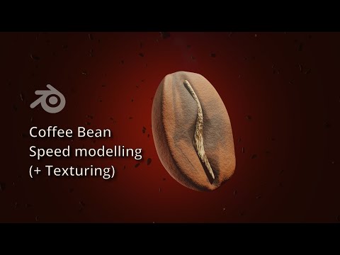 Blender 3D Coffee bean speed modelling