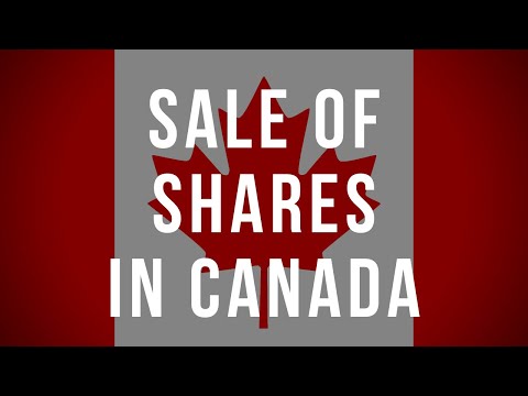 Sale of shares in Canada. Seller’s perspective
