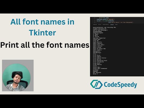 Get list of all available fonts in Tkinter