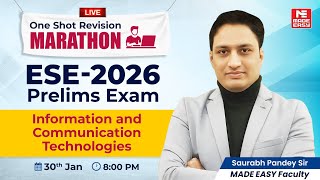 ESE 2026 Prelims ICT One Shot Revision Marathon | Complete Last-Minute Concepts | Saurabh Pandey Sir