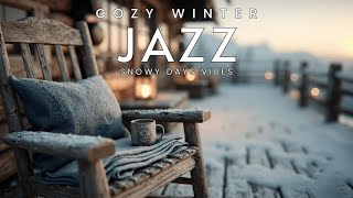 Cozy Winter Jazz & Coffee Shop Ambience | Relaxing Smooth Piano for Snowy Days Vibes ✨