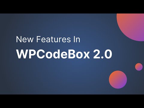 New features in WPCodeBox 2.0 (Beta)