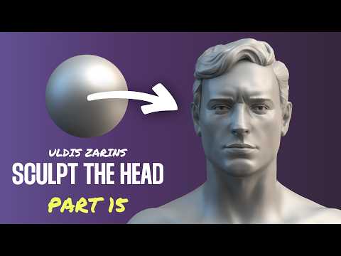 Moving to Higher Resolution – #15 Sculpting the Head Tutorial
