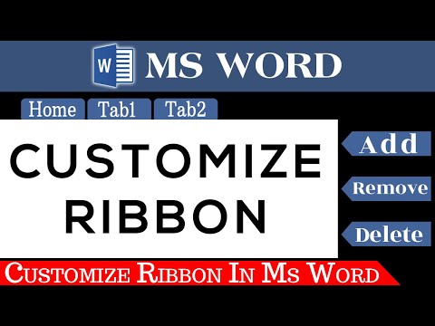 Customize Ribbon Ms Word | Customize Ribbon Ms Word In Hindi - LocalTrix