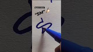 How to style the letters of SM...#calligraphicalphabets #stylish sign