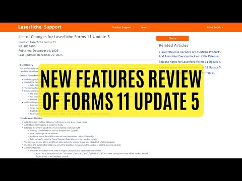 New Features Review of Laserfiche Forms 11 Update 5