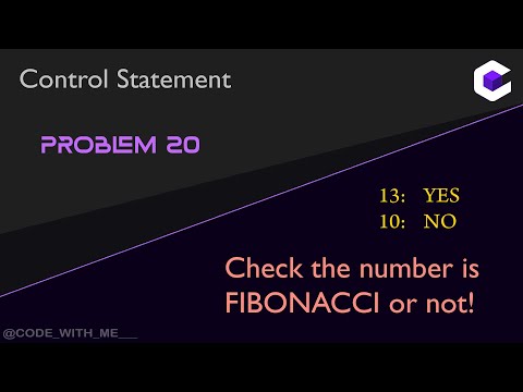 Check the number is FIBONACCI or not | Programming in C