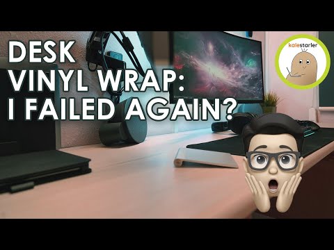 Desk Vinyl Wrap: Attempt Three