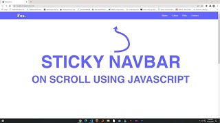 Sticky NAVBAR on scroll Using JAVASCRIPT | CSS | HTML