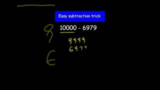 You should know this subtraction trick for fast calculation #mathhack #shorts #math