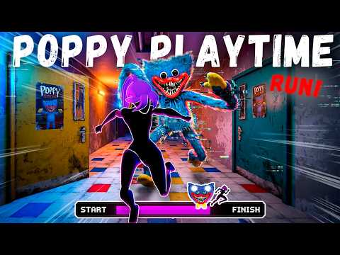 POPPY PLAYTIME NEW RUN!🏃‍♂️Immersive Interactive Warm Up | HUGGY WUGGY is chasing you | Viral Game