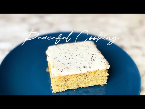 Vegan Lemon Poppy Seed Cake | Easy & Delicious | Silent Vlog