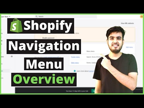 Shopify Navigation Menu Overview | Footer Menu, Main Menu, Navigation Menu Tutorial | Shopify Part 5