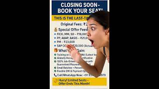 Month End Offer Join Now  #dataanalytics #sapsftraining #joborientedcourse #sapclasses #sap