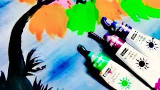rainbow tree drawing, rainbow willow tree drawing Kotulpur, bengal(west bengal) India