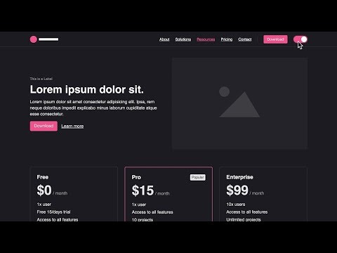 How to create a dark\light mode switch in CSS and Javascript
