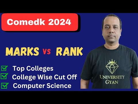 ComedK Marks vs Rank | ComedK Counselling | ComedK Cutoff | ComedK Rank vs College |