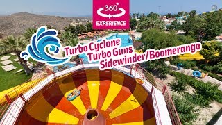 360° experience: Turbo Cyclone - Turbo Guns - Sidewinder Boomerango · Watercity Waterpark
