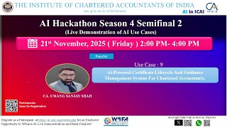AI Hackathon S4 SF2 UC9 - AI-Powered Certificate Lifecycle & Guidance System - CA. Umang Sanjay Shah