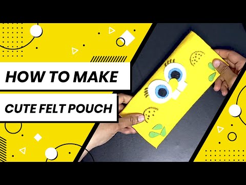 How to Make a Cute Felt Pouch in 5 Minutes! DIY Tutorial