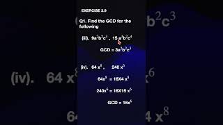 Tamil Nadu 9th Std Math Solutions: Exercise 3.9 Q1(iii)(iv) Algebra - GCD of Polynomials