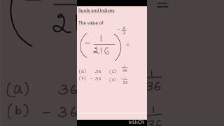#maths | #surds_and_indices - 25 | #roots #negative #base | #cds