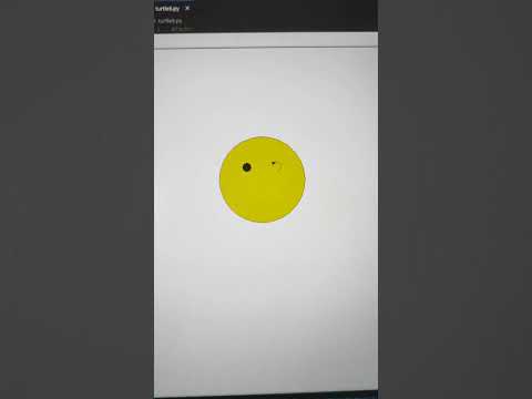 Colorful Smiley emoji 😀 with Python Turtle 🐢