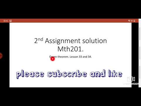 Green Theorem || 2nd Assignment solution MTH201.