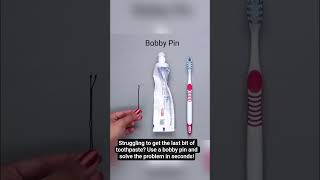 Toothpaste Hack Using a Bobby Pin
