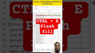 Flash fill in #excel #flashfill #exceltips #excelshortcuts