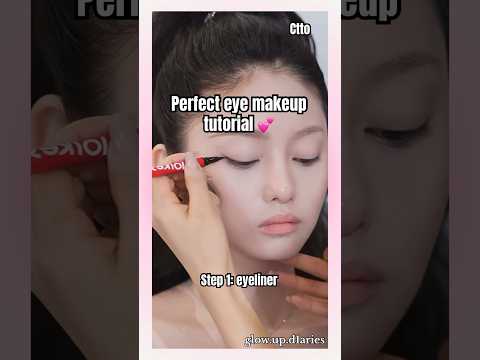 Eye makeup tutorial eyeliner #kpop #makeup #makeuptutorial #beauty #مايكاب #glowup #shorts #korean