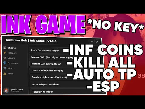 Ink Game Script GUI / Hack (AUTO WIN, GLASS VISION, AIMBOT, AND MORE)