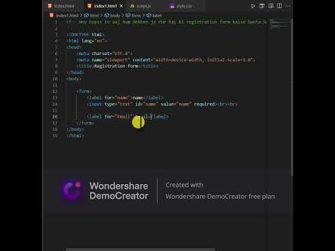 How to create Registration form in Html  #coding #programming #html #css  #codingshorts #codeflow