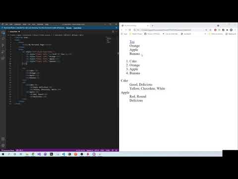 Unordered, Ordered and Description Lists in HTML