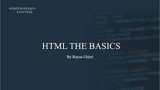 HTML Basics