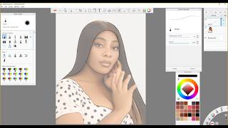 Digital Portrait Painting Tutorial using Auto Desk Sketchbook