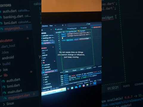 Keep Coding Don’t Waste Time on What You Can’t Control 🚀 #coding #flutter #ai #programming #youcode