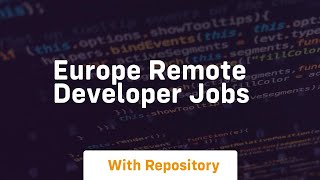 europe remote developer jobs