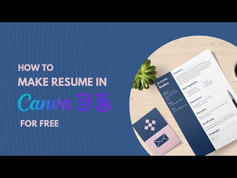 How to create resume in Canva for free