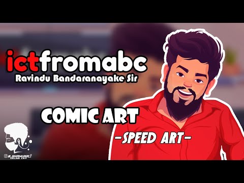 Ravindu Bandaranayake Sir  -  Comic art in Illustrator - Speed Art