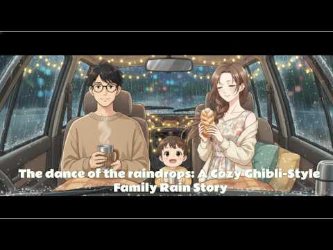 The dance of the raindrops: A Cozy Ghibli-Style Family Rain Story